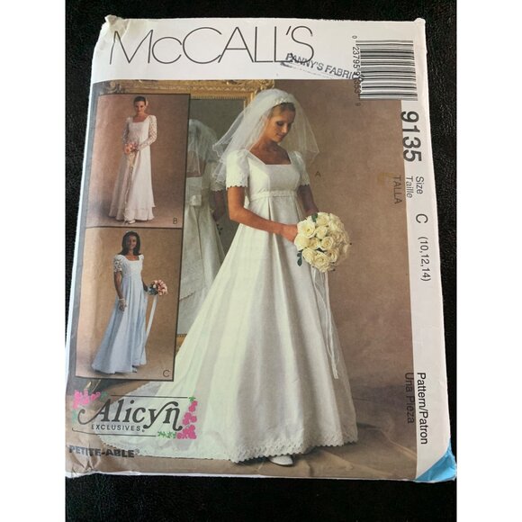 McCall's Misses Bridal Gown and Bridesmaid Dress Sewing Pattern Sz 10 - 14 9135 - Picture 8 of 10